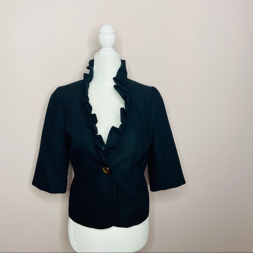 Milly Jacquard Cropped Jacket